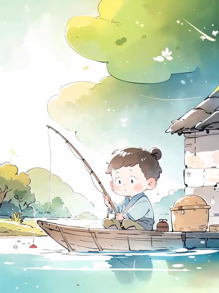 【ink painting Style Illustration】 Cute and Fresh Illustration v1.0