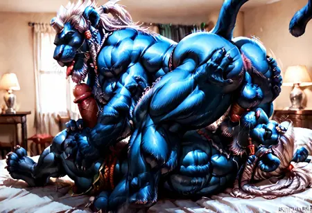 69 position - furry - male/male