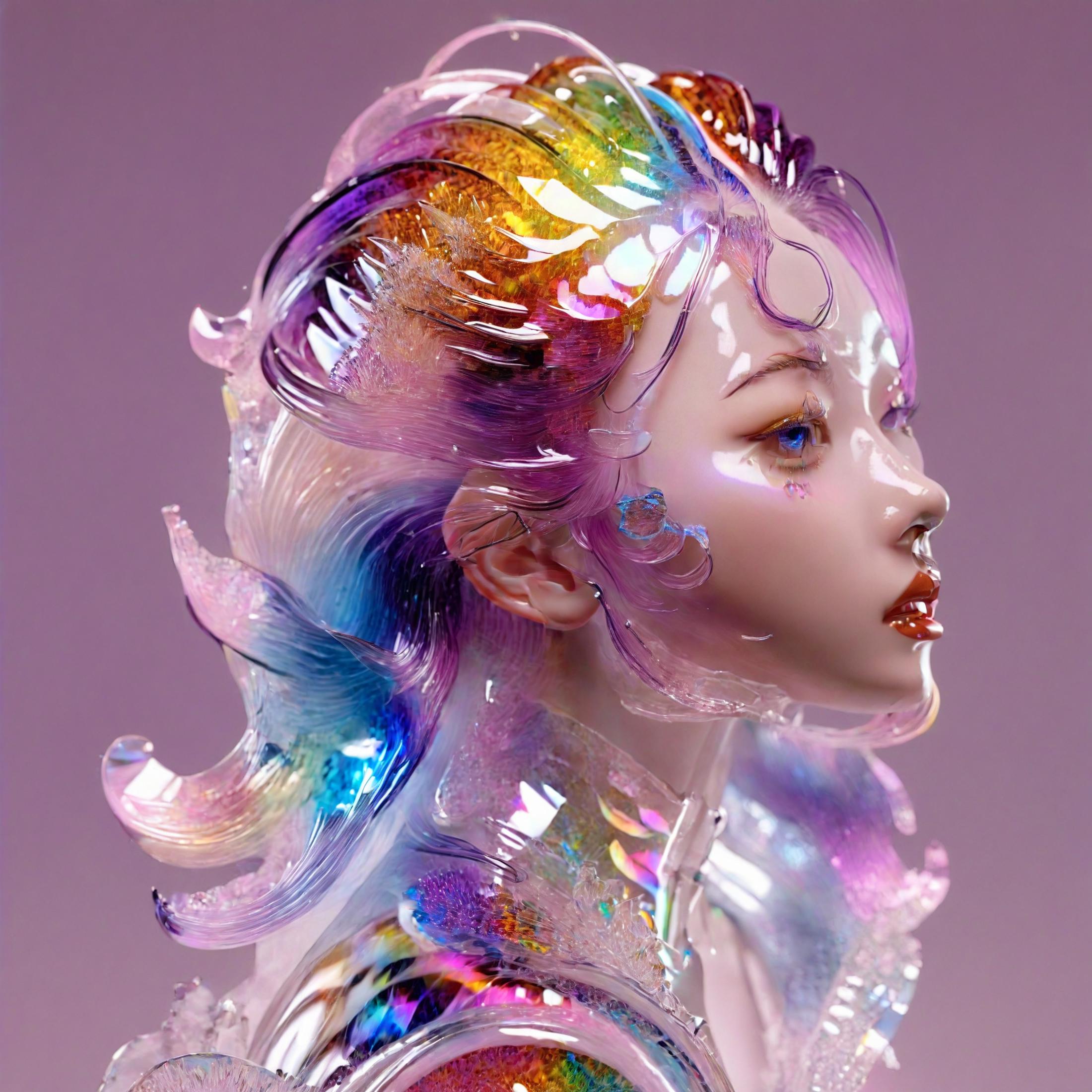 glazed girl [Jade-glass-ceramic-and other textures ]-玉石-玻璃-陶瓷-等质感 [SDXL白棱Lora] image by brair001