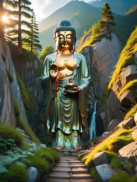 SDXL佛像系列_阿彌陀佛