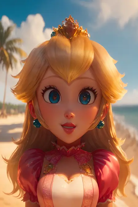 Princess Peach - Nintendo The Super Mario Bros. Movie (Illumination Entertainment Animation Style)
