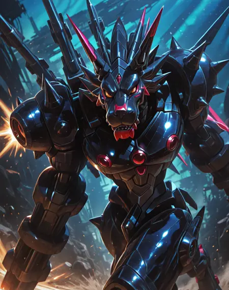 Blackmetalgarurumon X (Digimon) (Illustrious) (AD)