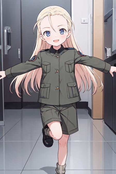 elise pilot suit, animal ears military jacket, shorts