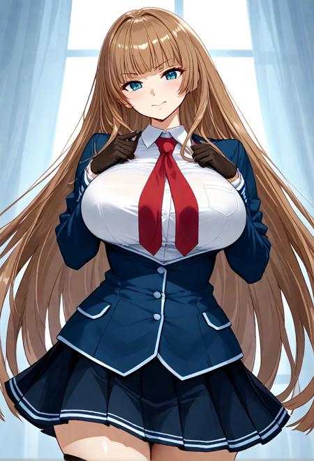 koukawa asuka bodysuit school uniform