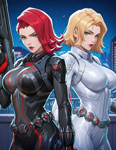 Marvel Rivals - Black widow - | PONY XL | | Illustrious | +  white widow as bouns ( Comic version )