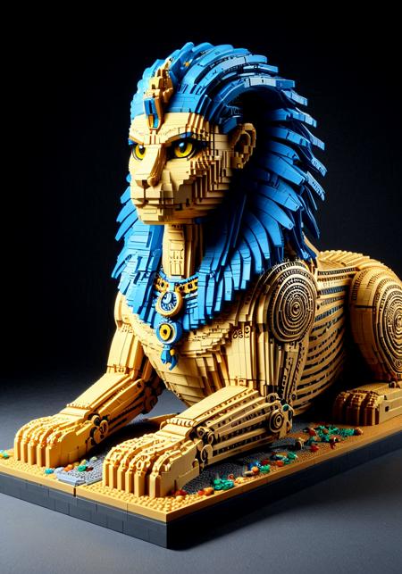 masterpiece, extremely detailed, sharp outlines, high contrast,  fine details, intricate,  a made of lego bricks sphinx, , Expert_Lego_set<lora:add-detail-xl.safetensors:1.0:1.0> <lora:sdxl1.0\Expert_Lego_set.safetensors:1.0:1.0>