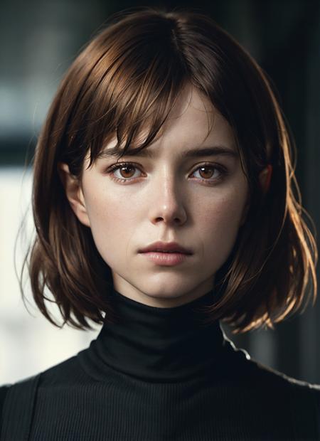 A stunning intricate full color portrait of (sks woman:1), wearing a black turtleneck, epic character composition, by ilya kuvshinov, alessio albi, nina masic, sharp focus, natural lighting, subsurface scattering, f2, 35mm, film grain, <lora:locon_jessiebuckley_v1_from_v1_64_32:1>