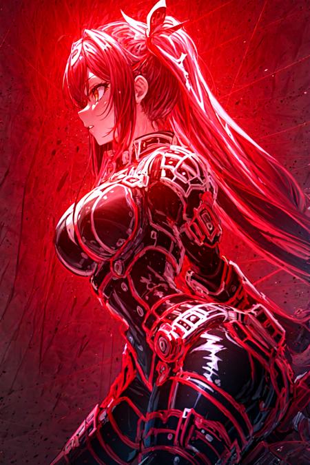 masterpiece, best quality, <lora:Mecha-000010:1>,,red theme,1girl