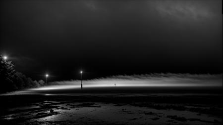 (RAW) breath taking landscape photo, (ultra gloomy, dark, atmospheric, black&white, foggy, wet), ERKOFA, (ultra realistic, ultra detailed, masterpiece, 8K) <lora:LCM_Lora.safetensors:1> <lora:ERKOFA:0.5>