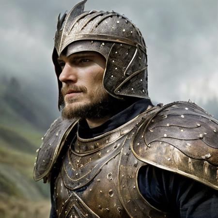 medieval warrior, 1man realistic movie still 1man , handsome, epic, dramatic, highly detailed, realistic, cinematic, intricate armor, battle-ready, moody, rich colors, film grain, heroic