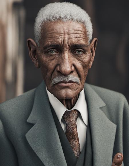 photo of an old man in suit