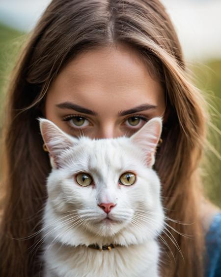 beautifull head portrait of mini sweet cat on beautiful woman minimalist fine art photo, surreal,   instagram 500px getty images canon nikon sony Stunning Landscape Photos national geographic avatar forest and river cliffs award winning photo of the year