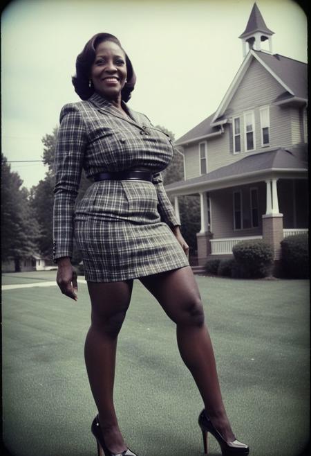 ultra realistic (full body in frame)
Dark Sci-Fi.  faded film, desaturated, 35mm photo, grainy, vignette, vintage, Kodachrome, Lomography, stained, highly detailed, found footage
 As the beautiful he elderly ((((30yo, gorgeous african american women wearing micro plaid skirt   ))))  stand proudly on her tippy toes in slutty ((high platform heels)).  realtor stands in front of the Church, she can't help but feel a sense of pride and accomplishment. She has worked hard to get to where she is today, and she is proud to be able to help others find their dream homes.
She smiles as she poses (in front of the "for sale" sign:1.7), her arms outstretched and her eyes sparkling with excitement. She knows that this home is going to be the perfect fit for someone, and she is eager to find the right buyer.
The home itself is stunning, with a beautifully landscaped yard and a spacious interior. It is the perfect blend of modern and traditional, and it is sure to appeal to a wide range of buyers.
(thick thighs:1.8) (perfect breasts:2.0) (evil smile:1.4)  (color photo:1.4)
