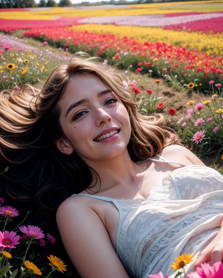 professional photograph
A woman lying down in a field of flowers, surrounded by colors and scents that fill her senses, smiling as she takes it all in.
<lora:add_detail(realistic):1>
((video grainyfilm)), natural cinematic lighting, ((professional photo highly defined))
realistic, best quality, photo-realistic
8k, best quality, masterpiece, realistic, photo-realistic