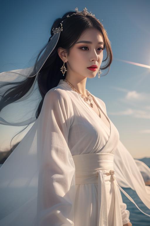 一件简单的白色汉服 a simple white hanfu image by Thxx