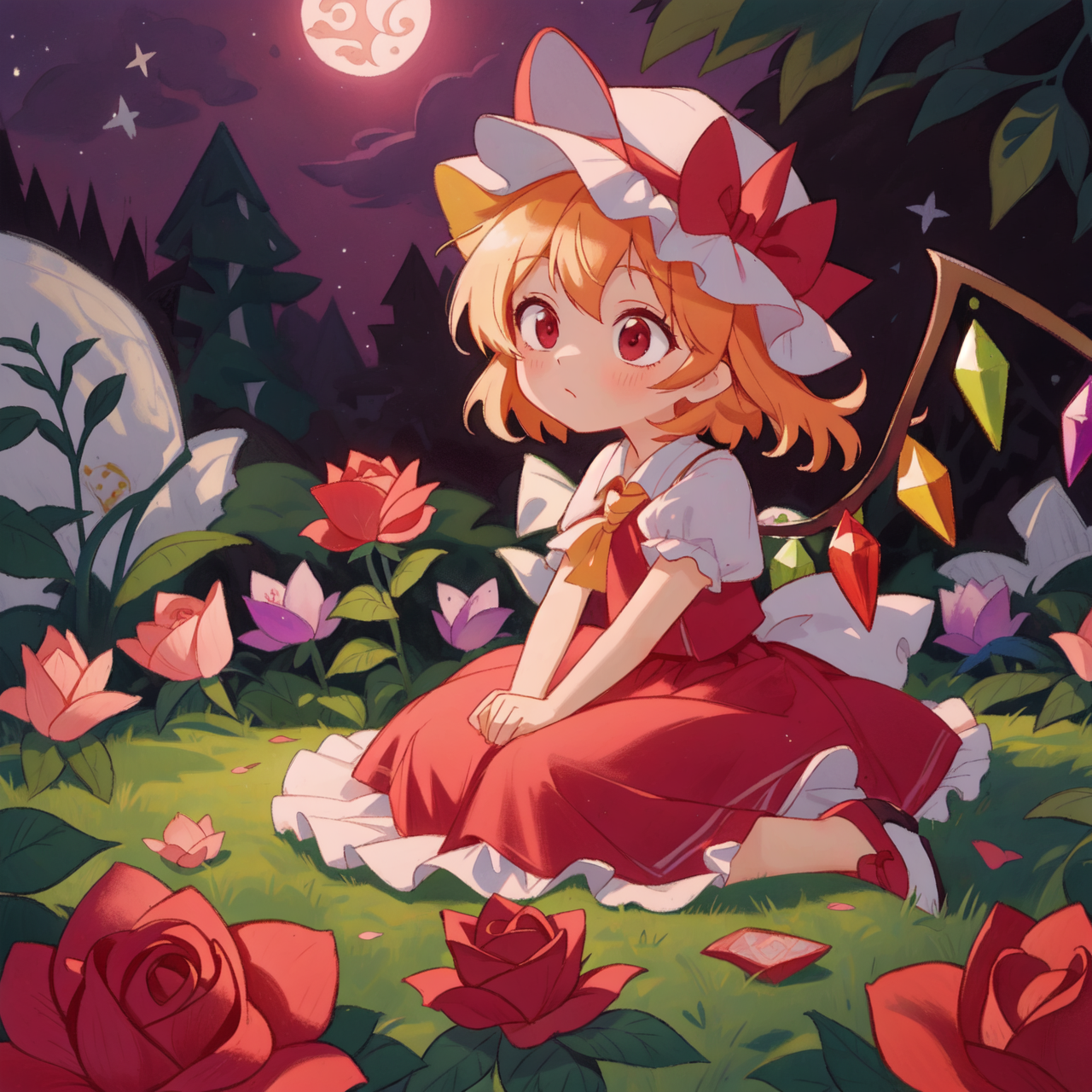 04148-ztest_manmaruMix_v10-4249445999-flandre_scarlet,_by_(marc_chagall_1.1),_solo,_luxurious_rose_garden,_night.png