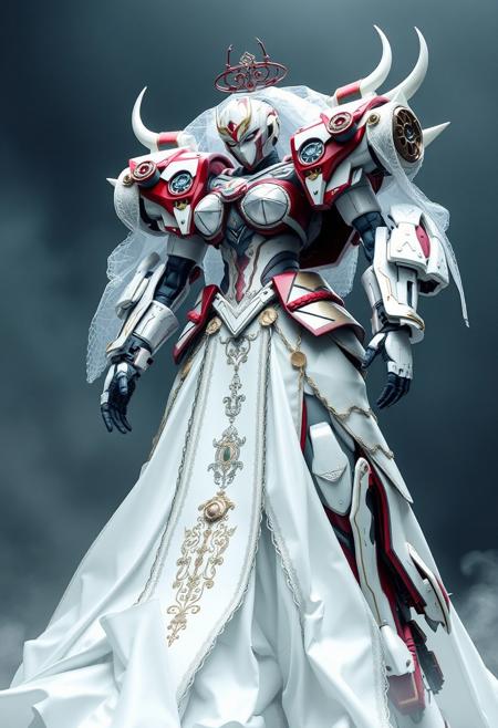 Deadly Mecha Bride, a giant piloted mecha suit in the form of a Bride