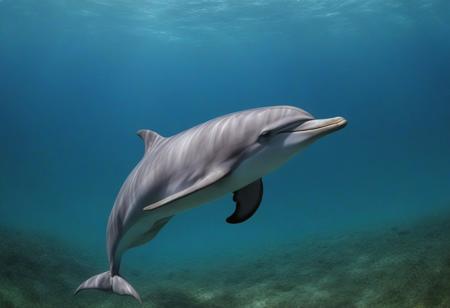 dolphin, underwater view