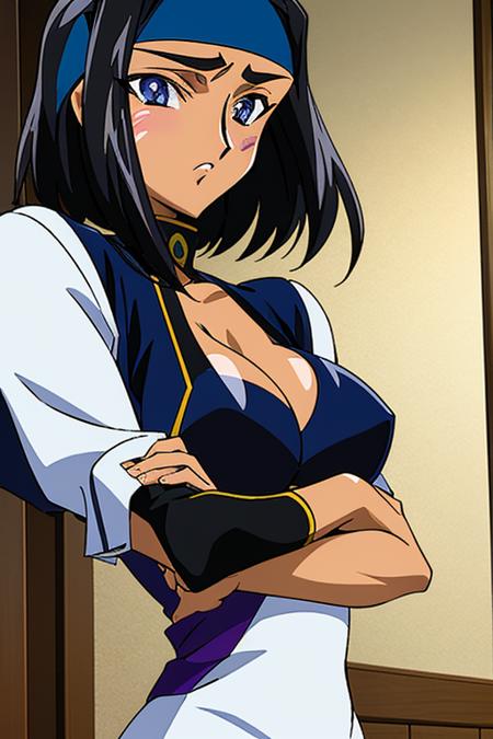 Makoto_VIPER Makoto_VIPER, short hair, black hair, dark-blue eyes, wide headbandanna,