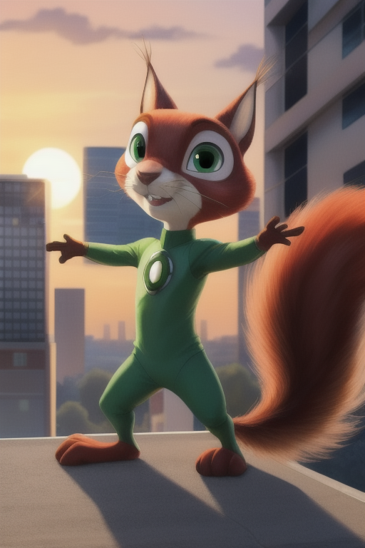 Chip the Squirrel (DC League of Superpets) Furry Character LoRA image by PlagSoft