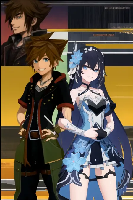 Sora x Seele Vollerei (Kingdom Hearts x Honkai Impact 3rd)