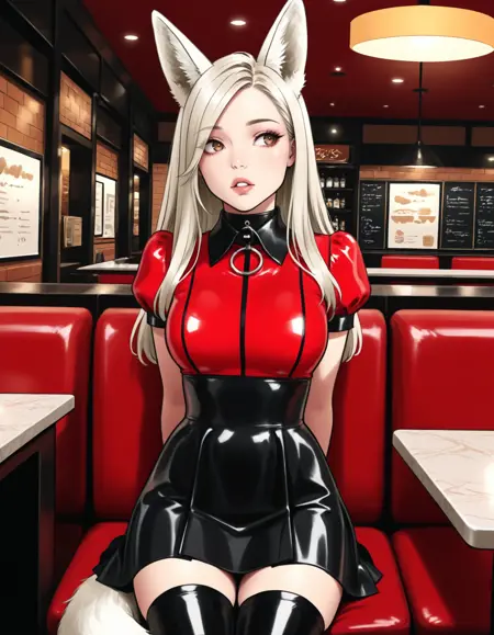 O-Ring Latex Pinafore | O Boy O Boy | ILXL