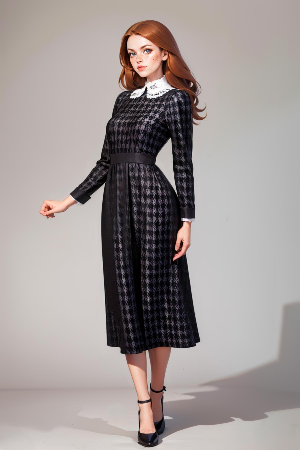 Dark Houndstooth Dress image by freckledvixon