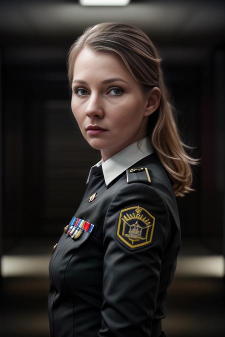 woman, KatjaStudt, uniform, dark open space, spotlight,
cinematic, photo realistic, realistic, sharp focus, 8k, highly detailed,
<lora:KatjaStudt:1.0>