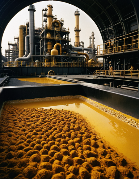 by Joseph Farquharson, Ray Eames, landscape of a (ral-spicecurry:1.2) from inside of a Oil refinery, it is very 1700'S, ultrafine detailed, Light caustics, Heterotype, Ilford HP5, Depth of field 270mm, Kodachrome, Embroidery, elaborate, illustrious quality, extremely stylish, intricate details, ornate, <lora:ral-spicecurry:0.9>, theatrical, fine polished, quality, ambient atmosphere, aesthetic, handsome