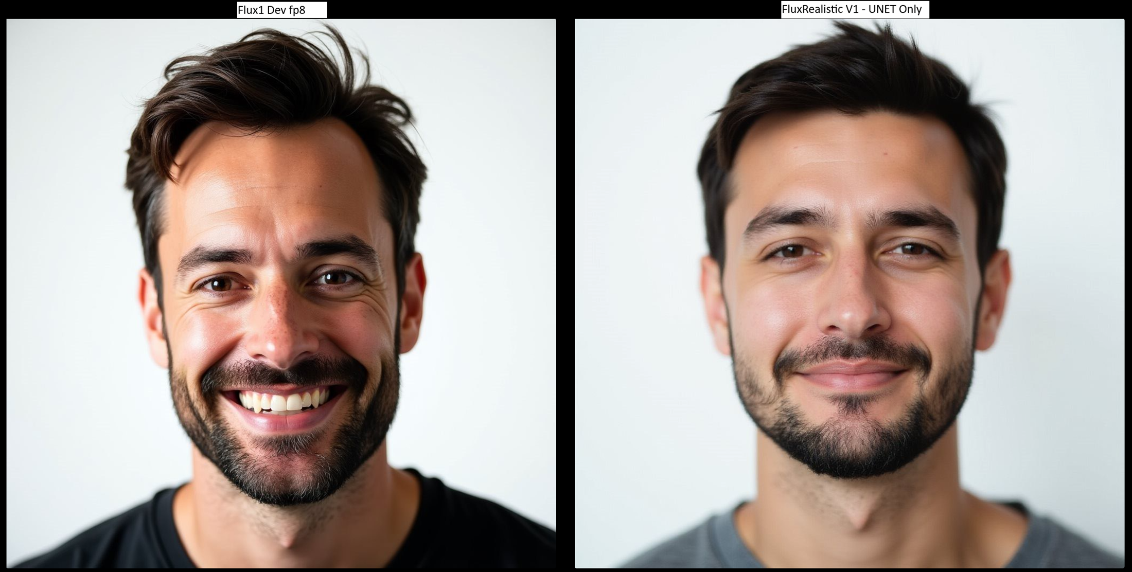 A Cinematic Shot professional photo close-up portrait of a man's face. He has short, dark hair and a beard. He is looking directly at the camera with a slight smile on his lips. He appears to be in his late twenties or early thirties. The background is plain white, making the man the focal point of the image. He looks confident and relaxed.