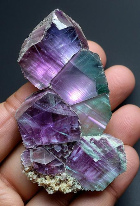 Masterpiece, best quality, 1girl, fluorite mineral, flu0rite, iridiscent