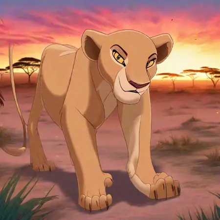 Female Cartoon Lioness Nala