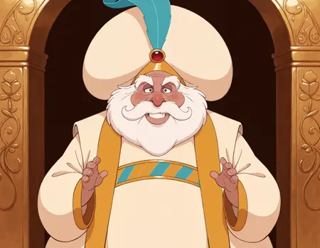 the sultan - aladdin (Disney's 1992) ( Illustrious )