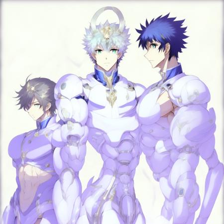 anime Meeting of the Machine kings with the Supreme Energy Adonis (EnergyAdonis style:1) <lora:djzEnergyAdonis:0.8)