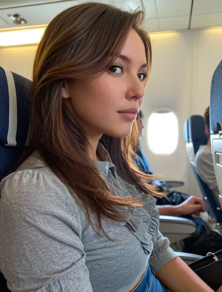 Sitting Next to Girl on Airplane
