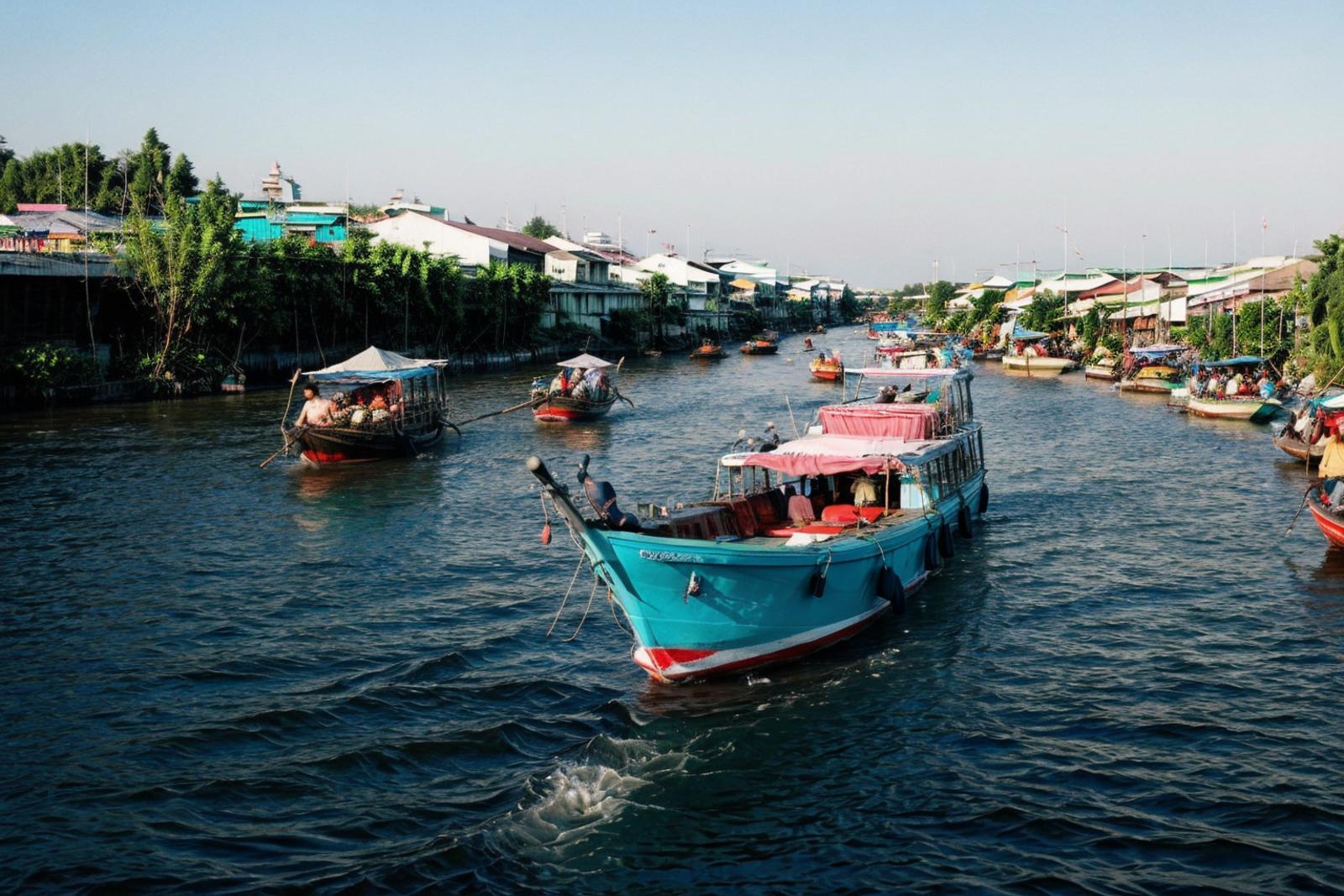 TQ - Cai Rang Floating Market | Chợ nổi Cái Răng | Background LoRA image by TracQuoc