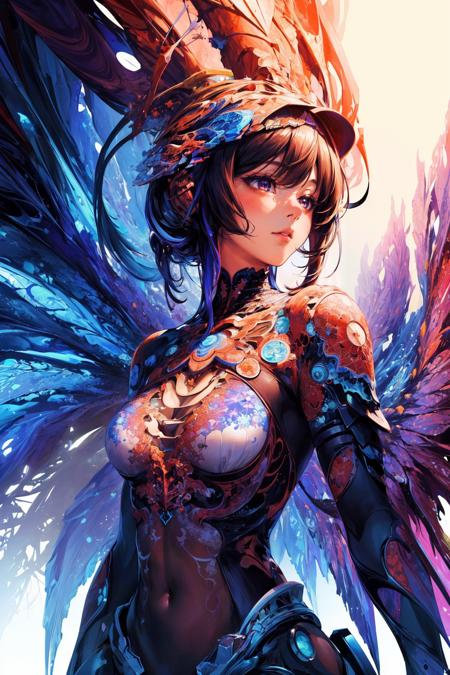 (masterpiece, top quality, best quality, official art, beautiful and aesthetic:1.2), (1girl), upper body,extreme detailed,(fractal art:1.3),colorful,highest detailed