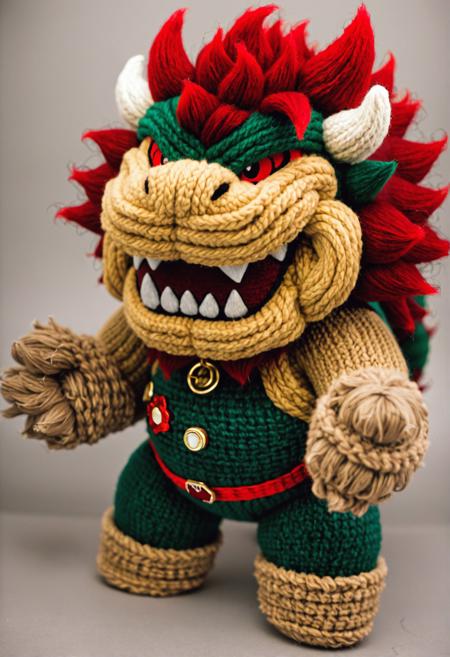 Knitted Characters Knitted Bowser