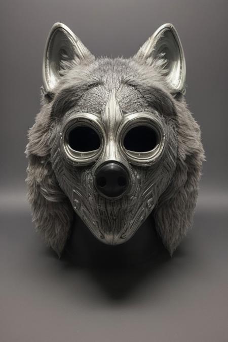 Photograph of a heist mask shaped like a wolf with horror design, metallic green and fluid silver like mercury, minimalistic blurry horror background, horror light 
 <lora:aidmaGlitchStyle-v0.1:0.75> glitch, flickering, digital, glitching
 <lora:SDXLFaeTastic2400:0.35>
 <lora:aidma-Image Upgrader-v0.1:0.4>