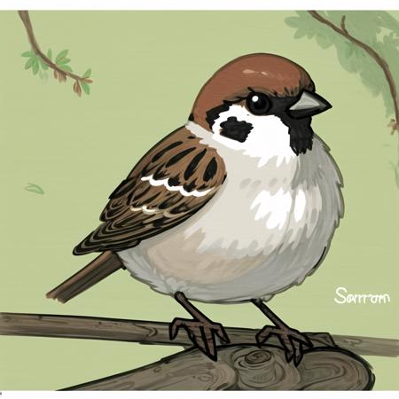 <lora:tangbohu-detailer_1.0:0.5> ,<lora:tangbohu-detailmaker_v2.5:0.5> , <lora:cute_sparrow:0.8>, sparrow, cartoon, forest, tree, sticks