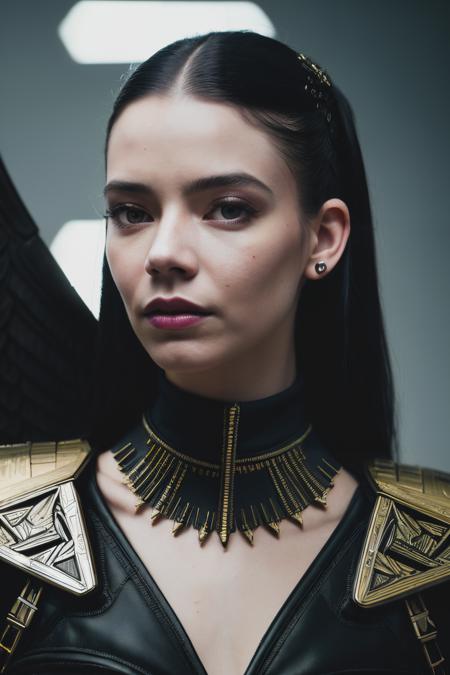 analog style, modelshoot style, close up RAW photo of winged warrior anyaJoy1 woman, detailed textures, sharp focus, ultra high pixel detail, absurdres, cinematic, intricate, cinematic light, concept art, art station, realistic, movie scene, cinematic, high quality, craig mullins and wayne barlowe style, full colors, incredibly detailed, 4k, 8k,