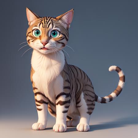 dreamworks artstyle render of a cat