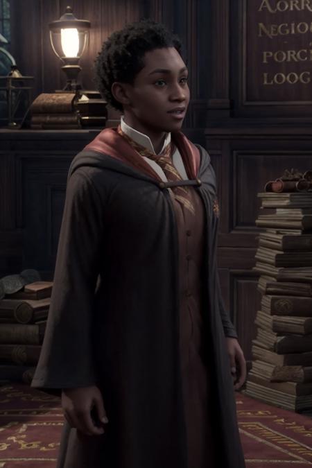 natty gryffindor robes dark-skinned female