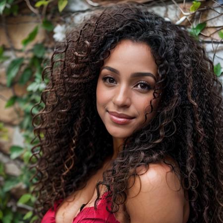 <lora:CamilaLobo-10:0.8> camilalobo, a woman with long curly hair posing for a picture in front of a wall, (closeup photo), (perfect face), bokeh, 135mm, 8k, super detail, ccurate, best quality