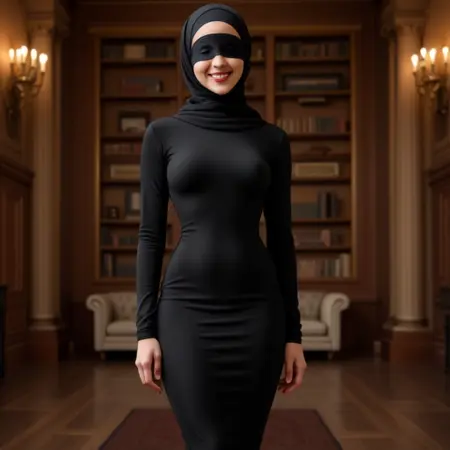 Hijab and blindfold