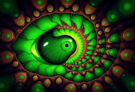 green eye fractal spiral illustration psychedelic hallucination visuals