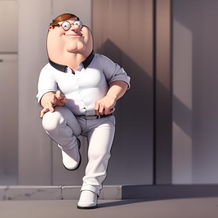 ((masterpiece, best quality)),(complex light), 1boy, solo, full body, peter griffin,   <lora:Peter_Griffin3-10:0.6>,