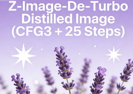 Z-Image-De-Turbo Distilled Image (CFG3 + 25 Steps)