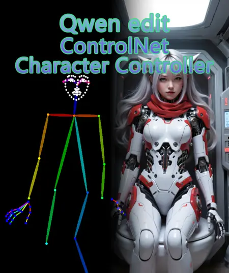 Qwen-Image+Edit(depth,openpose,Line)Controlnet