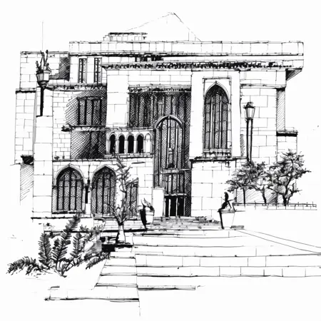 Architecture sketch style